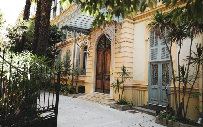 Exterior view of a high-end luxury home.