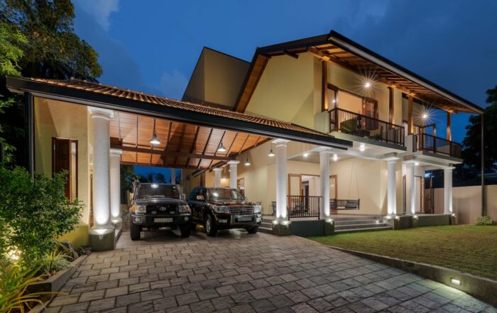 Exterior view of a high-end luxury residence.